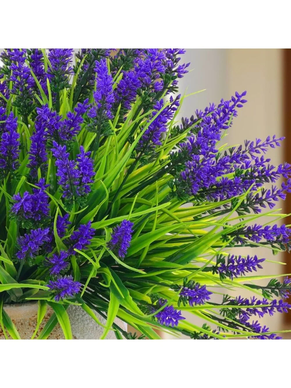 22 Pcs UV Resistant Lavender Artificial Flowers for Outdoor Pot Decor & Garden
